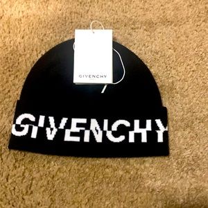 Black and white givenchy beanie hat